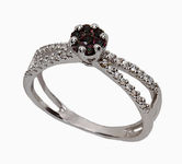 серебряное кольцо с полудрагоценными камнями 57068251